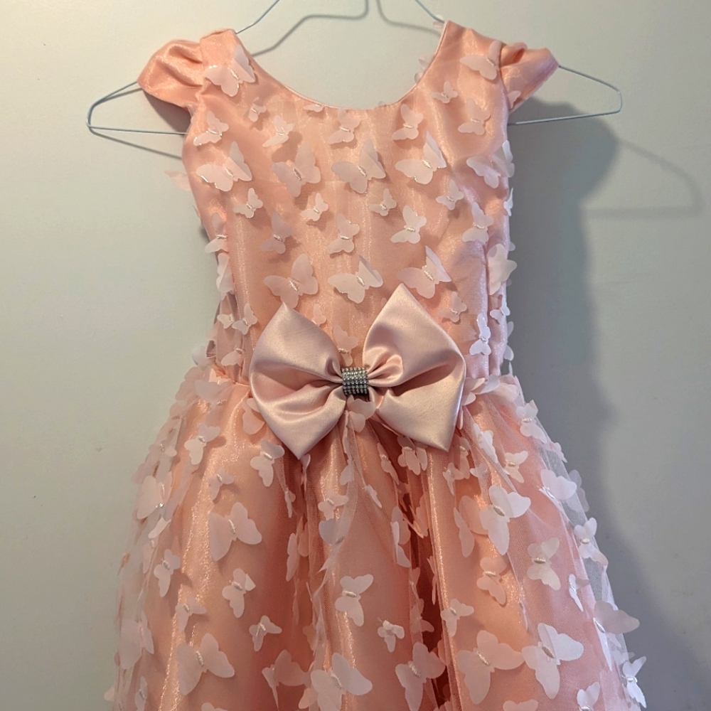 Pink butterfly babydoll little girls fancy dress